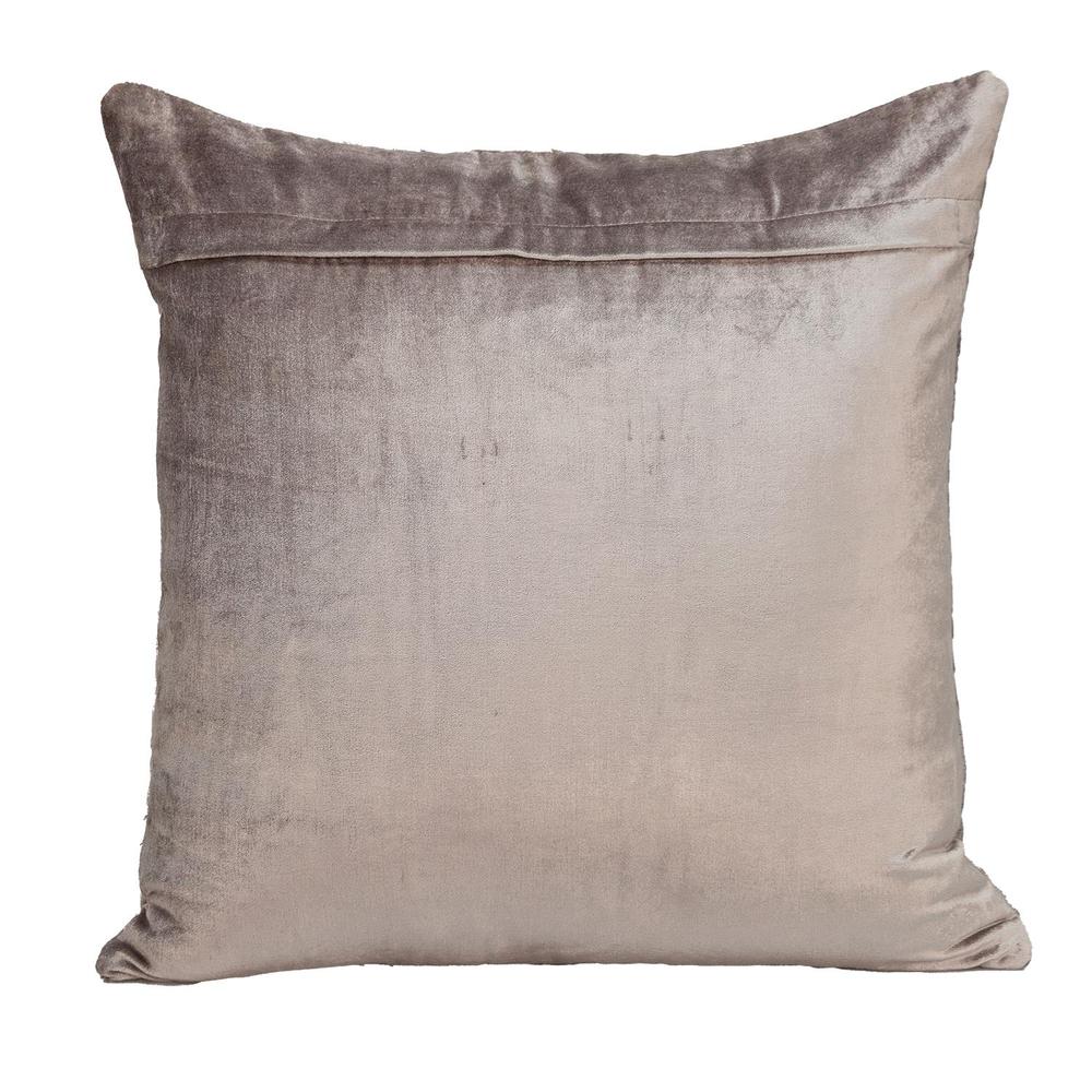 Parkland Collection Eris Transitional Quilted Taupe Throw Pillow. Picture 2