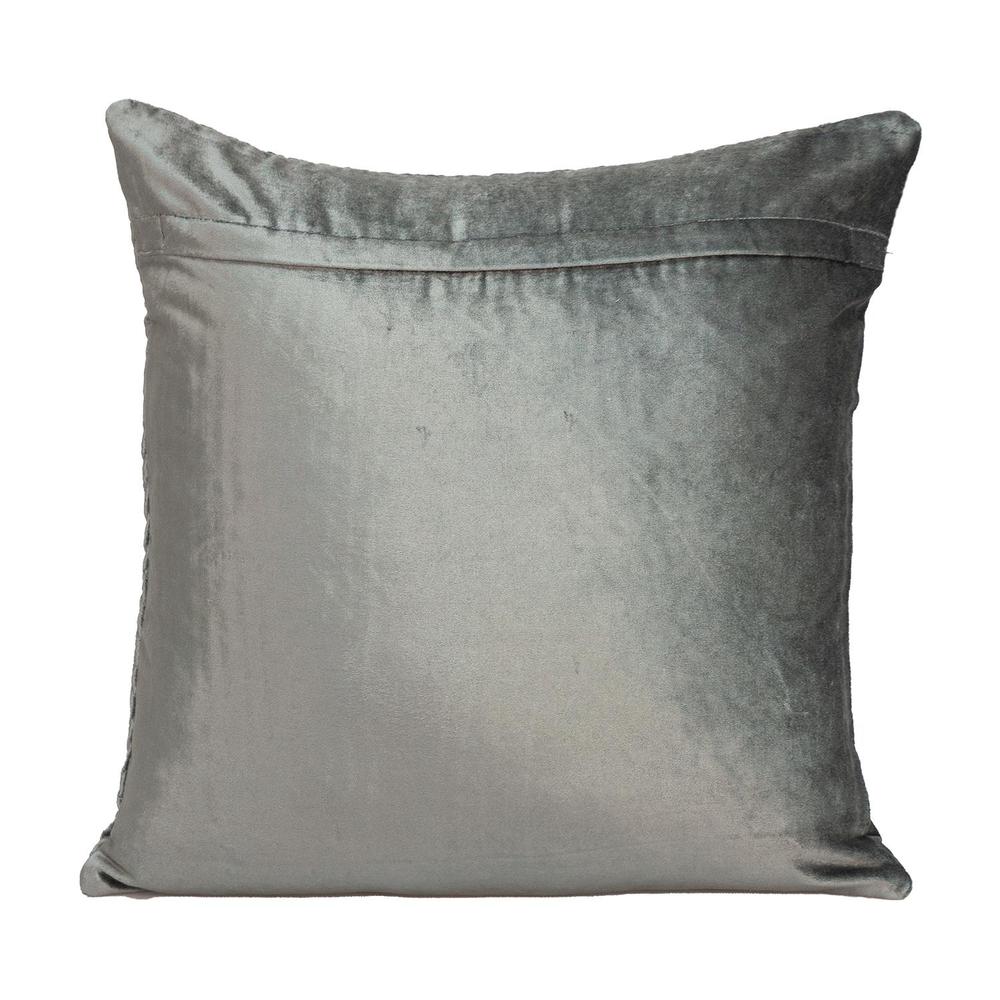 Parkland Collection Eris Transitional Quilted Charcoal Throw Pillow. Picture 2