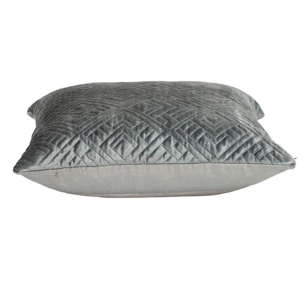 Parkland Collection Eris Transitional Quilted Charcoal Throw Pillow. Picture 3