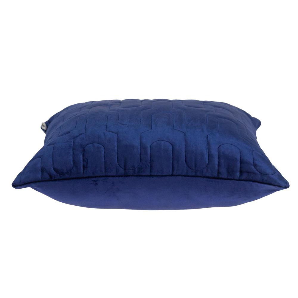 Parkland Collection Basil Transitional Quilted Blue Throw Pillow. Picture 3