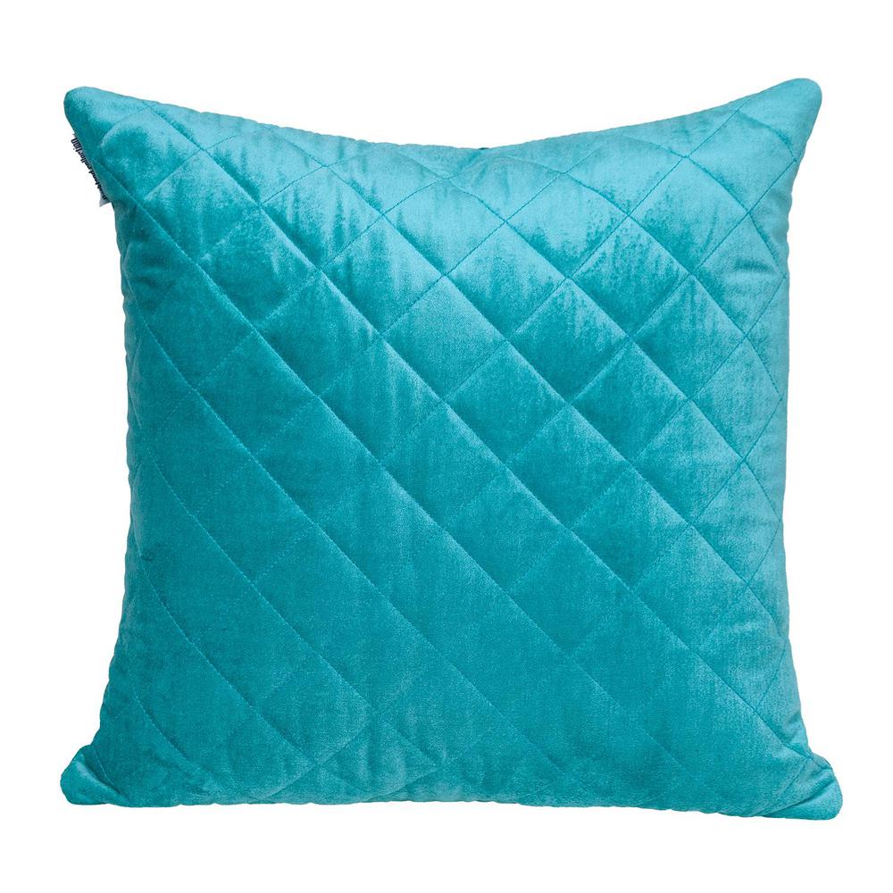 Parkland Collection Transitional Aqua Throw Pillow. Picture 1