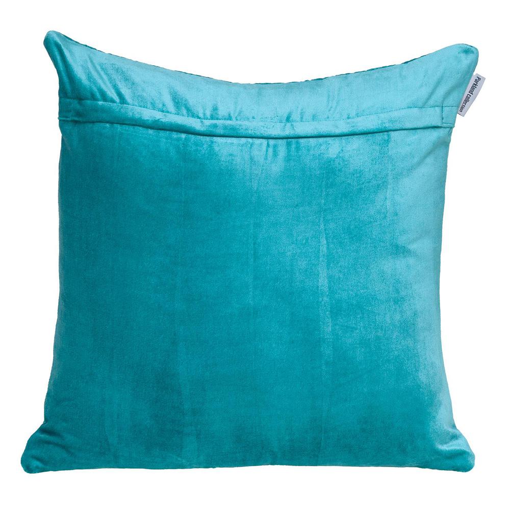 Parkland Collection Transitional Aqua Throw Pillow. Picture 2