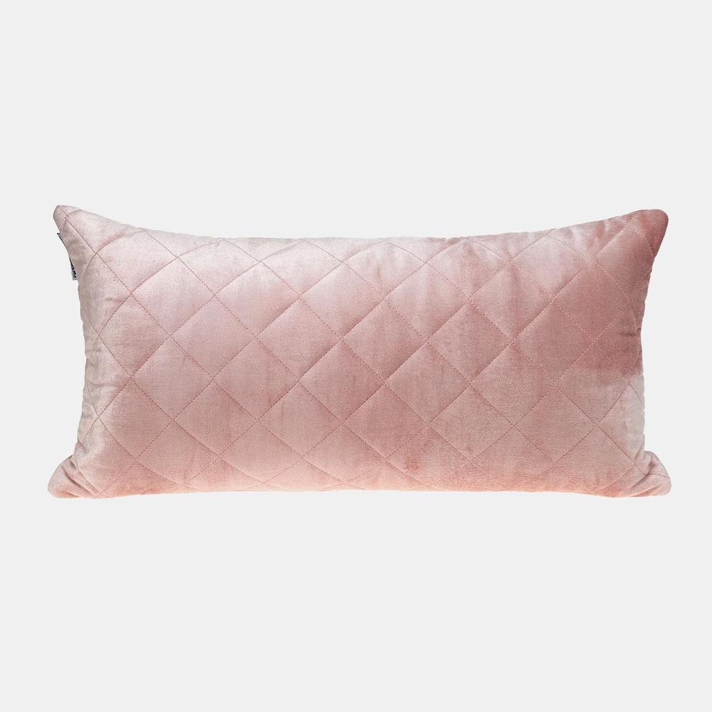Parkland Collection Milo Transitional Quilted Pink Throw Pillow. Picture 1
