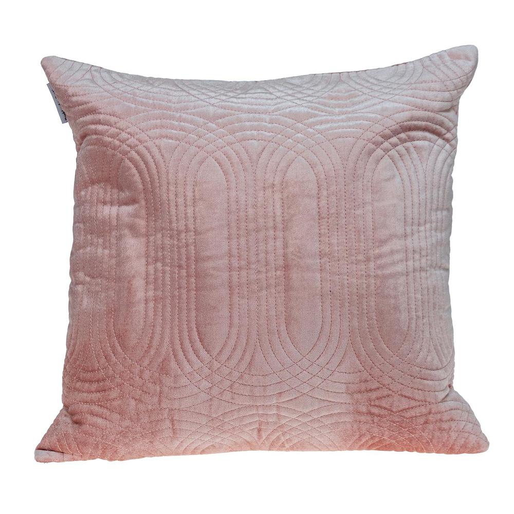 Parkland Collection Iphis Transitional Quilted Pink Throw Pillow. Picture 1