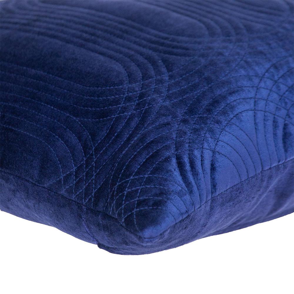 Parkland Collection Transitional Quilted Blue Throw Pillow. Picture 4