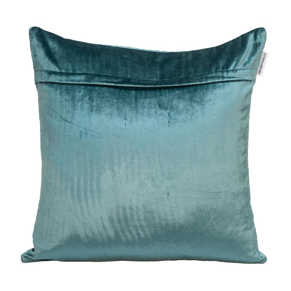 Parkland Collection Gaia Transitional Quilted Teal Throw Pillow. Picture 2