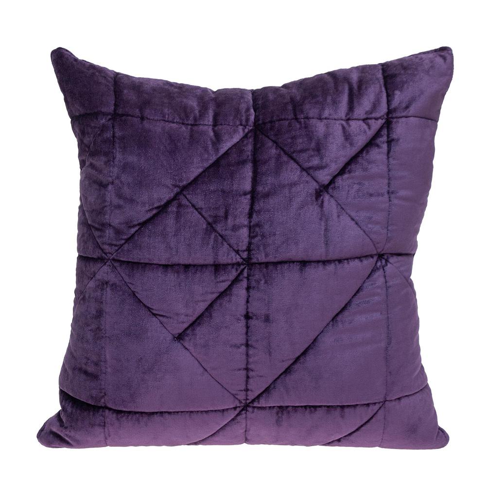 Parkland Collection Zoe Transitional Quilted Purple Throw Pillow. Picture 1