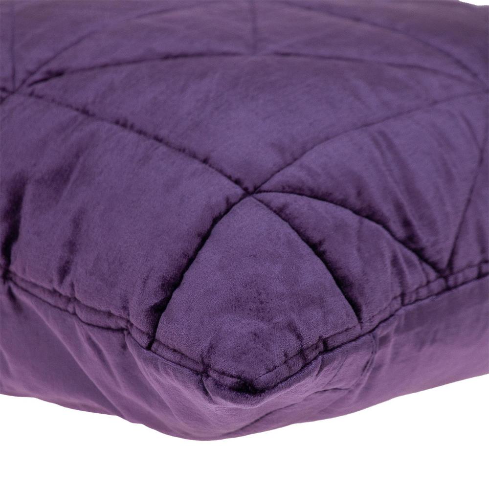 Parkland Collection Zoe Transitional Quilted Purple Throw Pillow. Picture 4