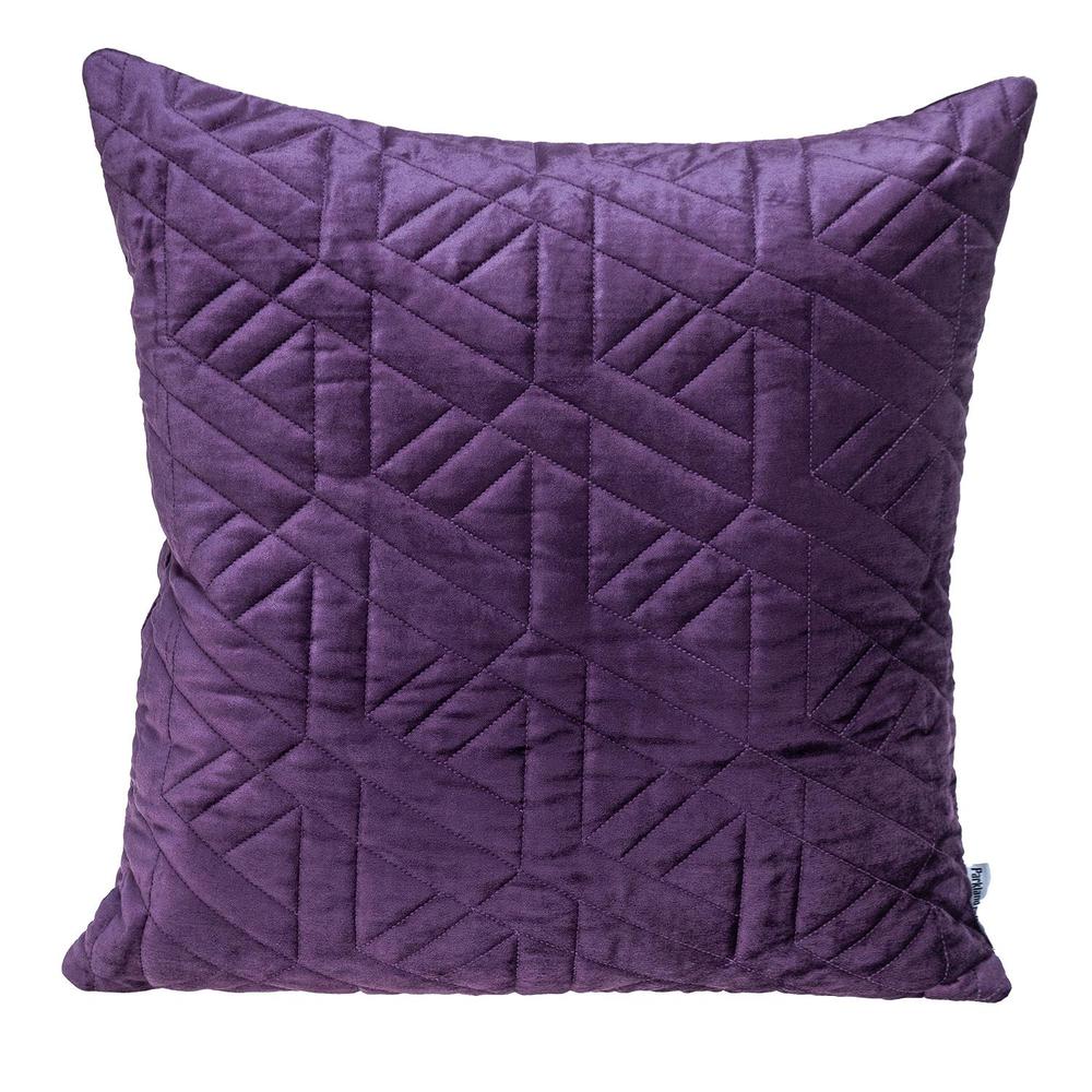 Parkland Collection Delta Transitional Quilted Purple Throw Pillow. Picture 1