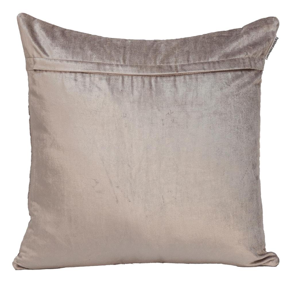 Parkland Collection Delta Transitional Quilted Taupe Throw Pillow. Picture 2