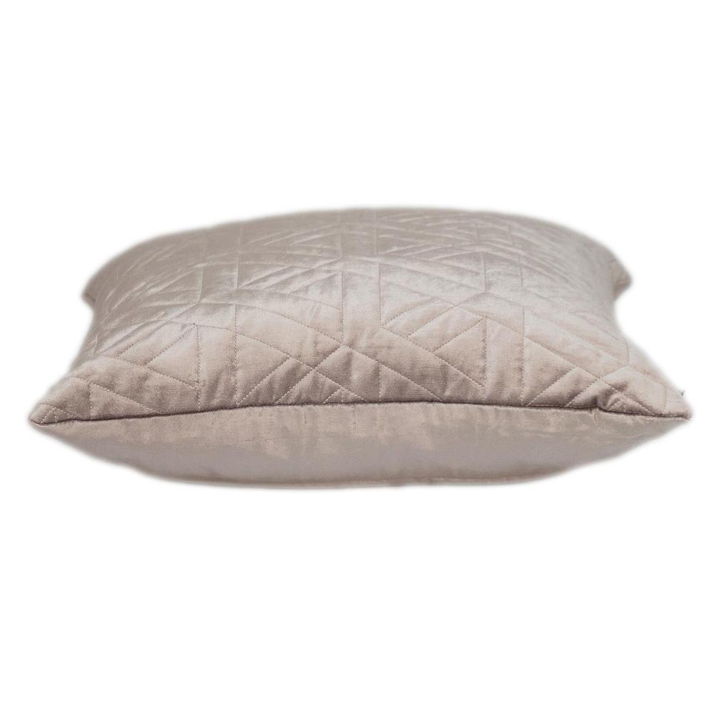 Parkland Collection Delta Transitional Quilted Taupe Throw Pillow. Picture 3