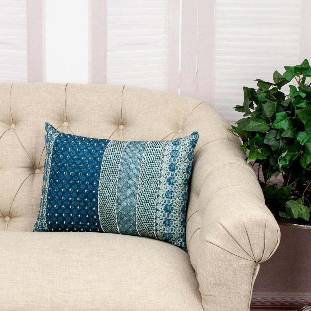 Parkland Collection Petunia Transitional Multicolor Throw Pillow. Picture 6
