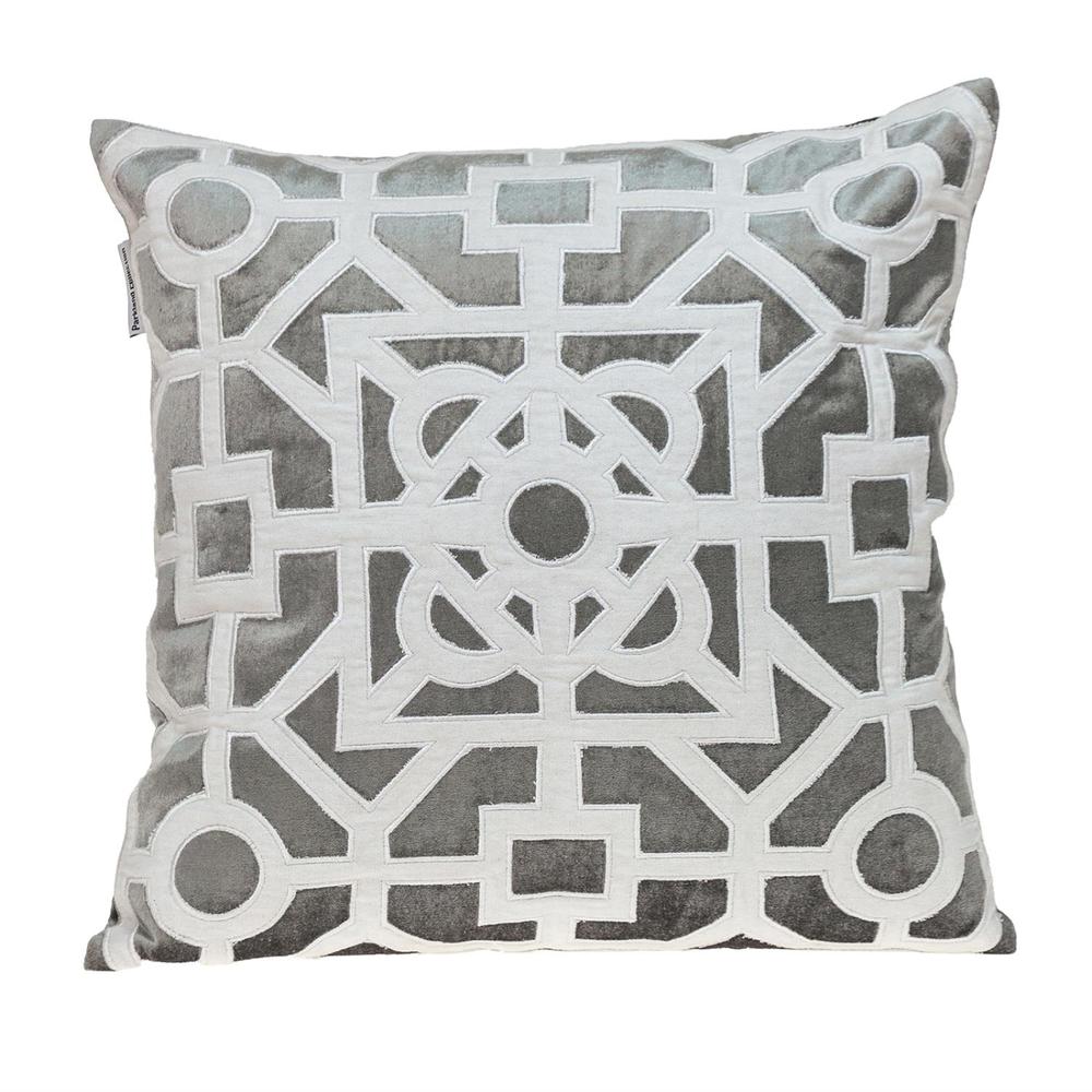 Parkland Collection Hazel Transitional Gray Throw Pillow. Picture 1