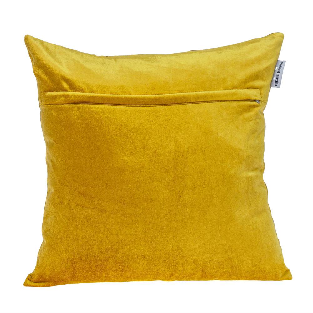 Parkland Collection Hazel Transitional Mustard Yellow Throw Pillow. Picture 2