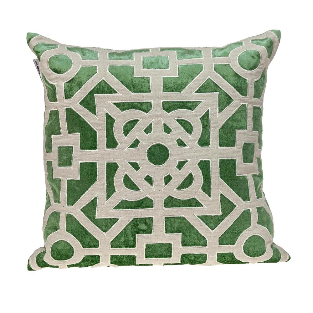 Parkland Collection Hazel Transitional Green/Sage Throw Pillow. Picture 1