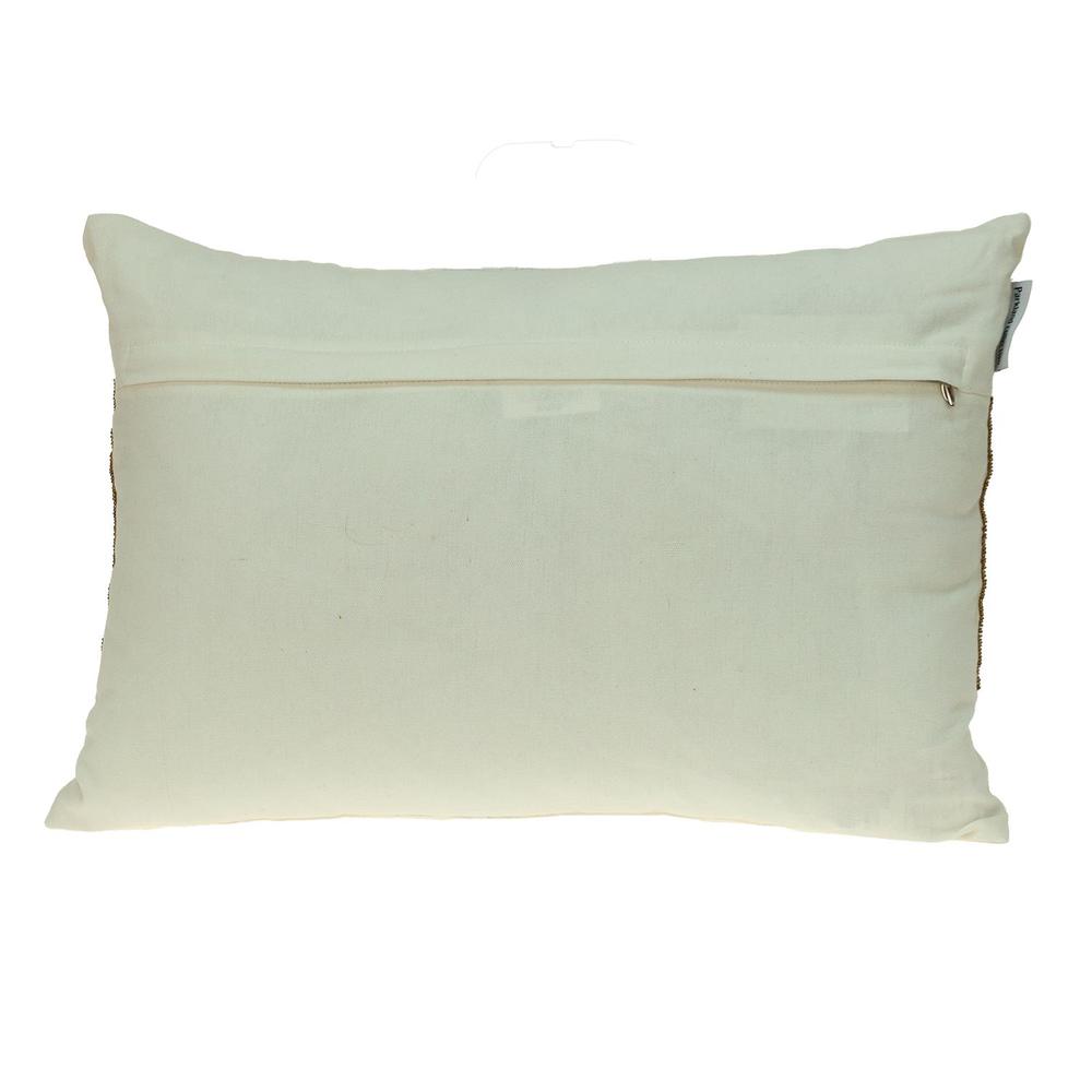 Parkland Collection Misty Transitional Off White Lumbar Throw Pillow. Picture 2