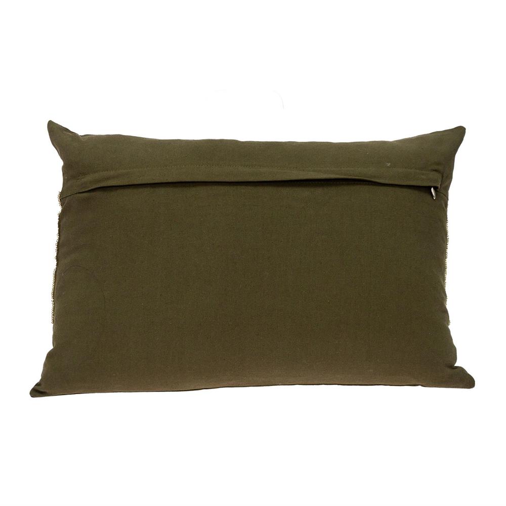 Parkland Collection Misty Transitional Olive Lumbar Throw Pillow. Picture 2