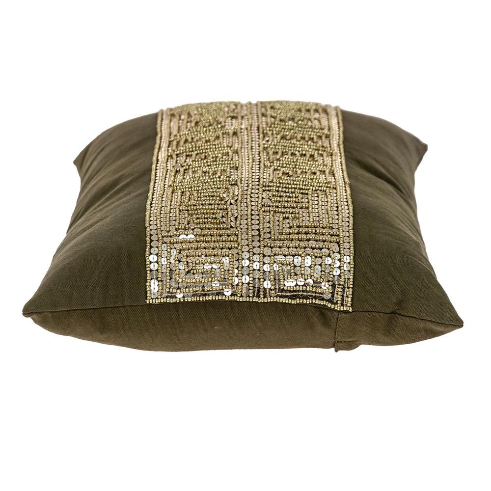 Parkland Collection Misty Transitional Olive Lumbar Throw Pillow. Picture 3