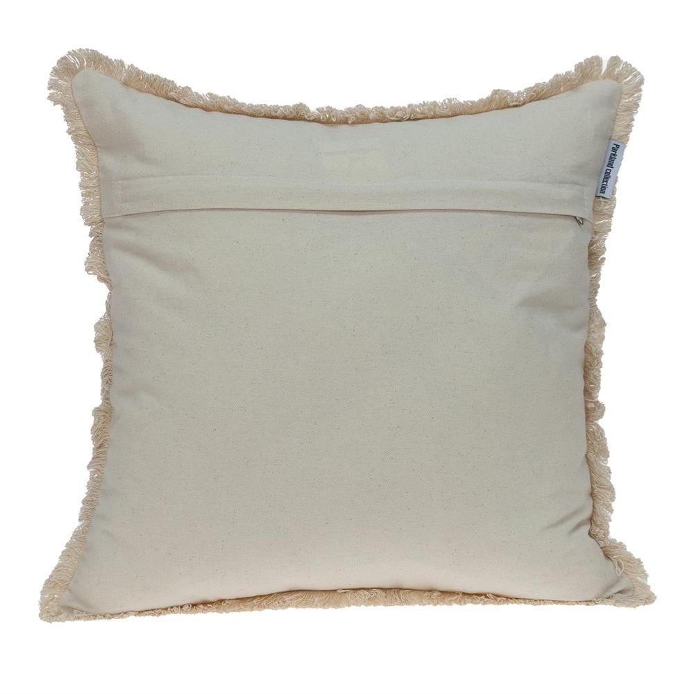 Parkland Collection Abu Transitional Beige Throw Pillow 18 x 18 x 4. Picture 2