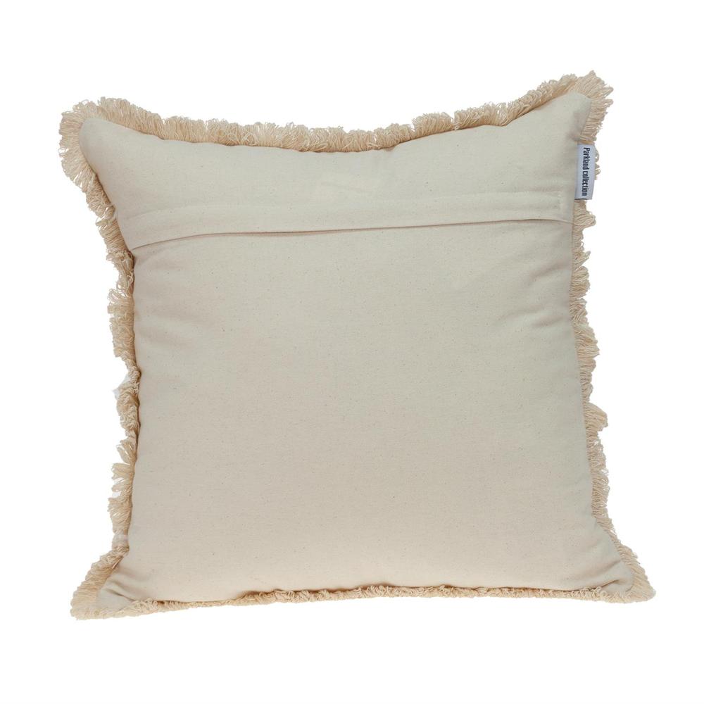 Parkland Collection Transitional Beige Throw Pillow. Picture 2