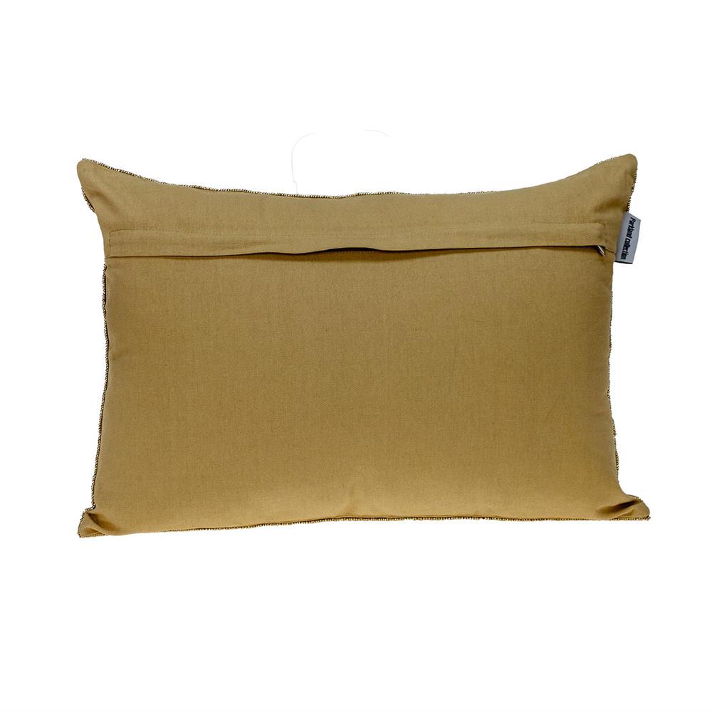 Parkland Collection Aster Transitional Gold  Beaded Throw Pillow. Picture 2
