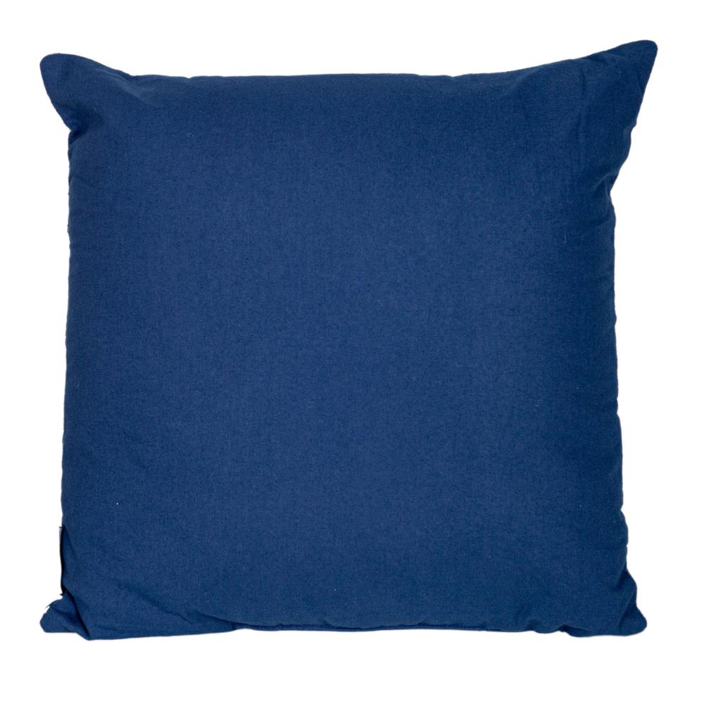 Elegant Dark Blue Cotton Pillow for Sofa (18” x 18”). Picture 2