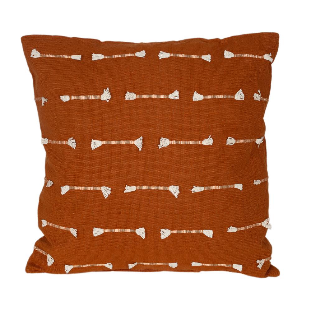 Elevate Your Couches or Beds Look with Brown Cotton Pillow (18” x 18”). Picture 1