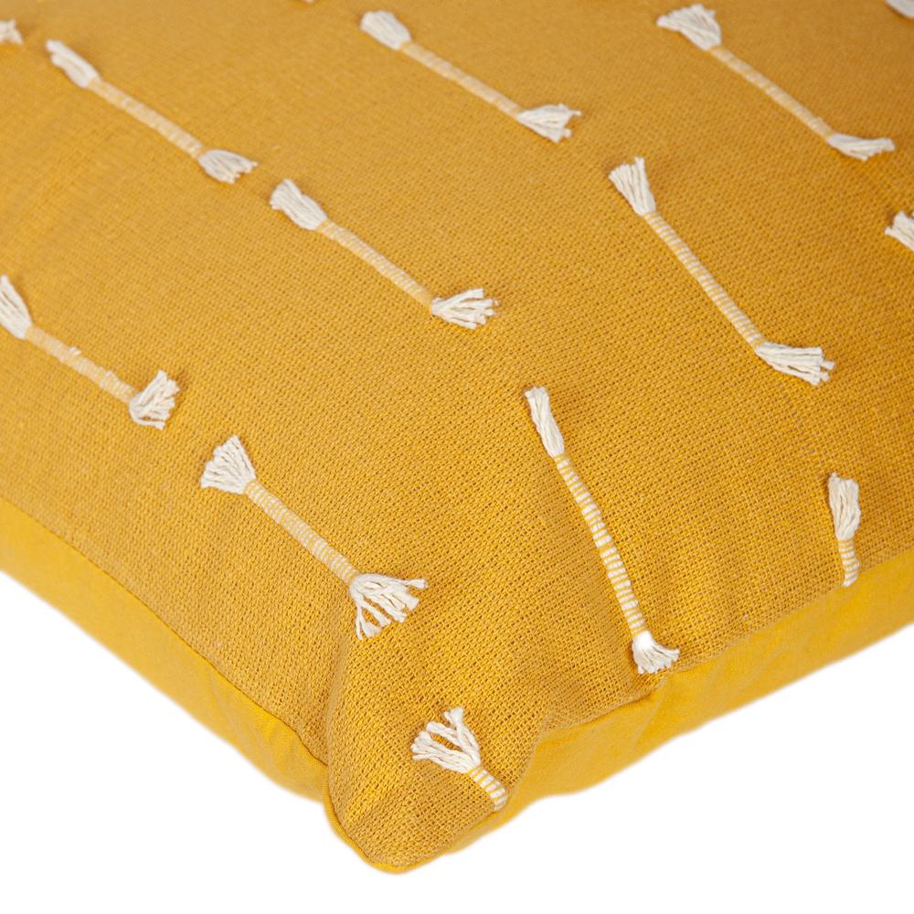 Premium Yellow Cotton Pillow for Sofa and Bed. Picture 4
