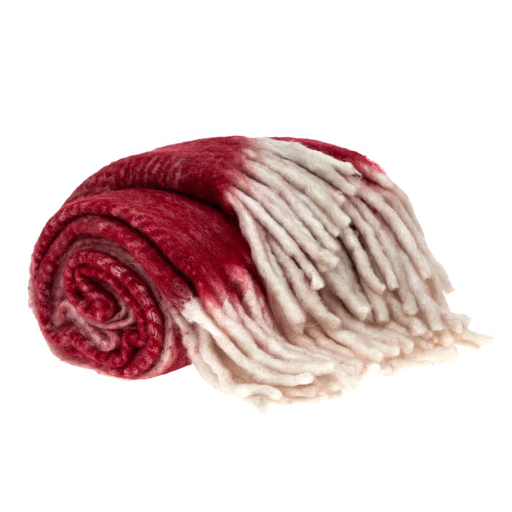 Nagar Transitional Red 52" x 67" WOVEN HANDLOOM Throw. Picture 2