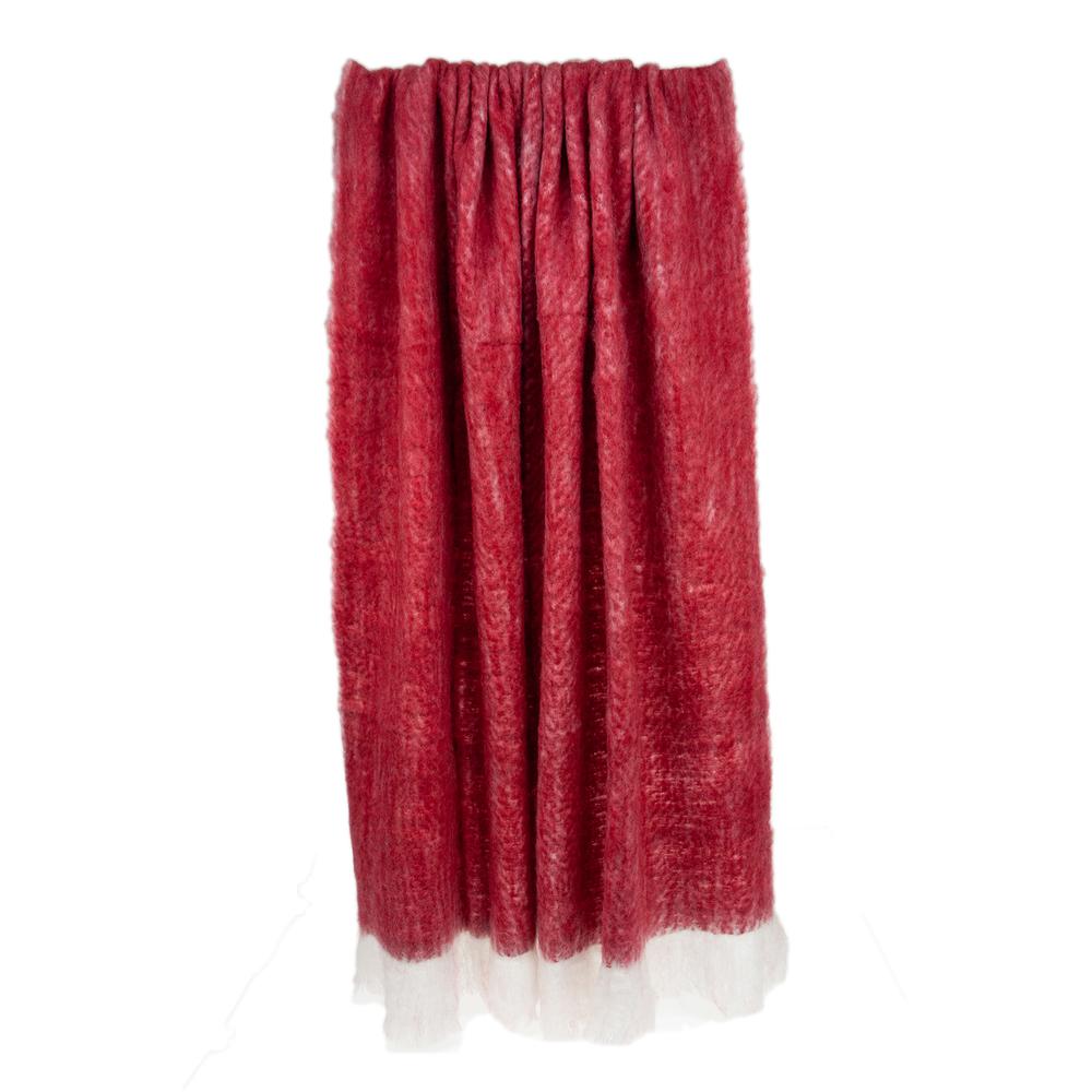 Nagar Transitional Red 52" x 67" WOVEN HANDLOOM Throw. Picture 4