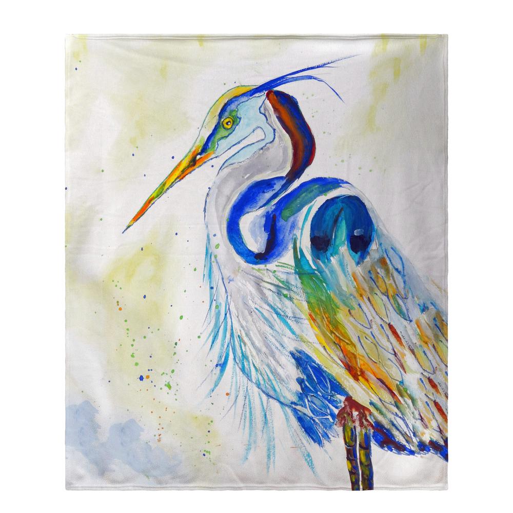 Watercolor Heron Throw. Picture 1