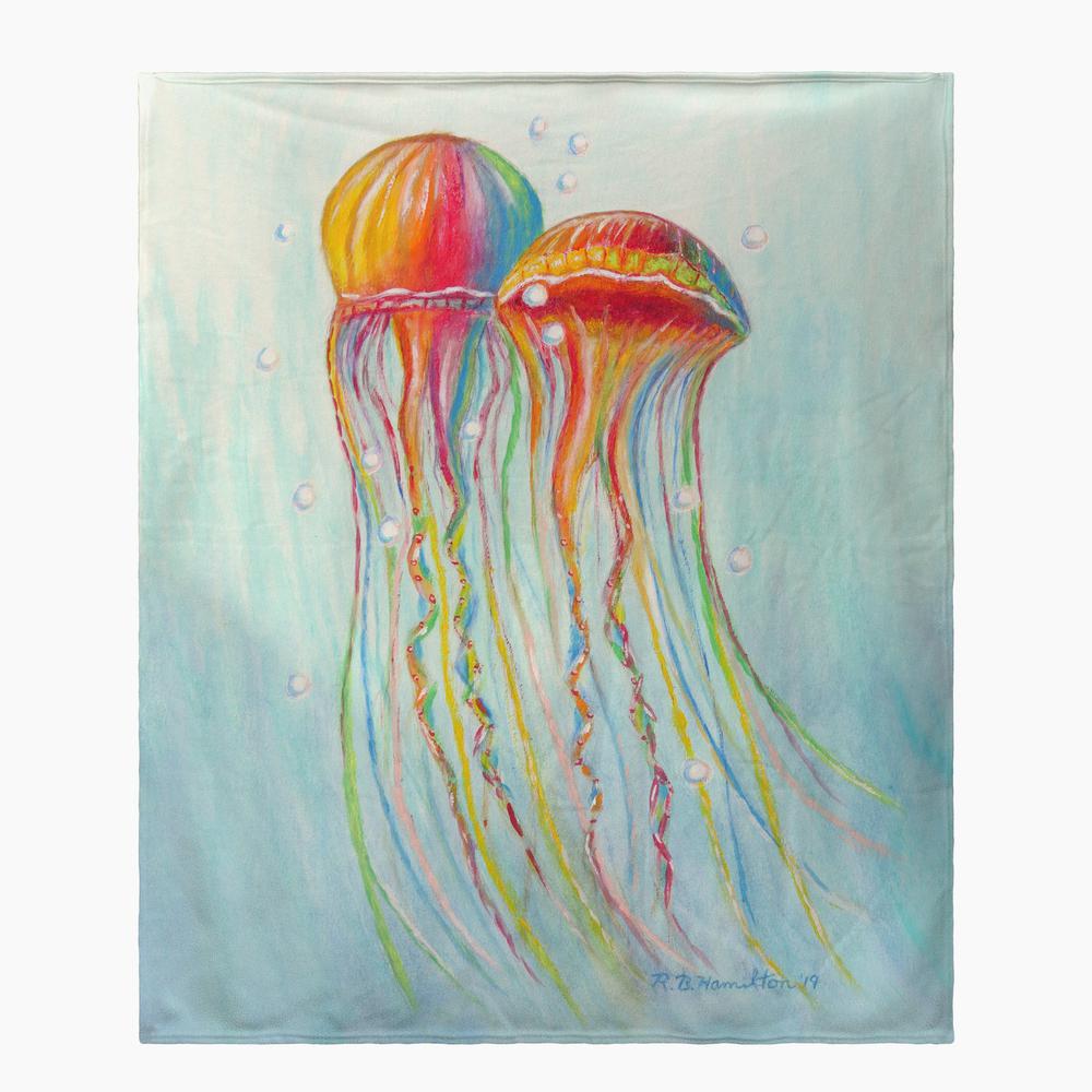 Colorful Jellyfish Throw. Picture 1