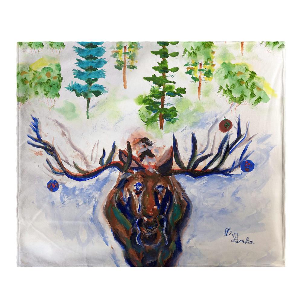Christmas Moose Throw. Picture 1