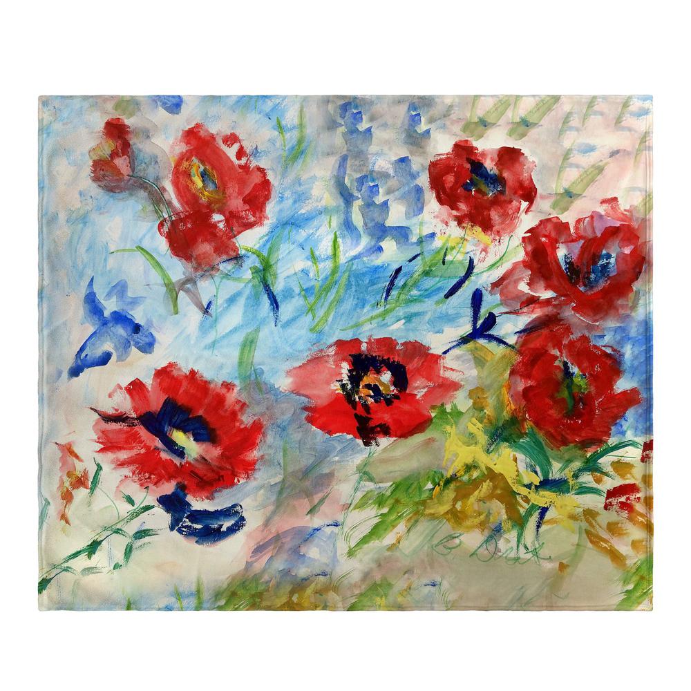 Red Poppies Throw. Picture 1