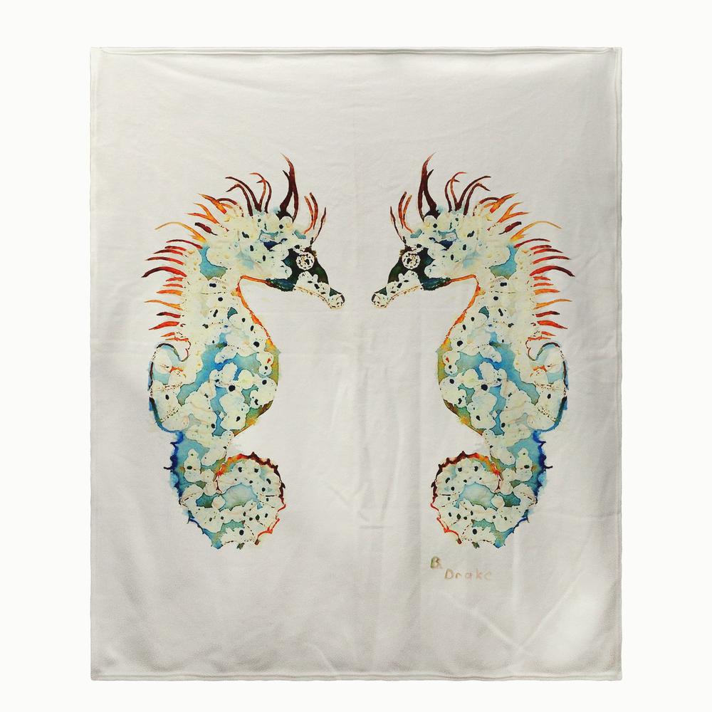 Betsy's Seahorses Throw. Picture 1