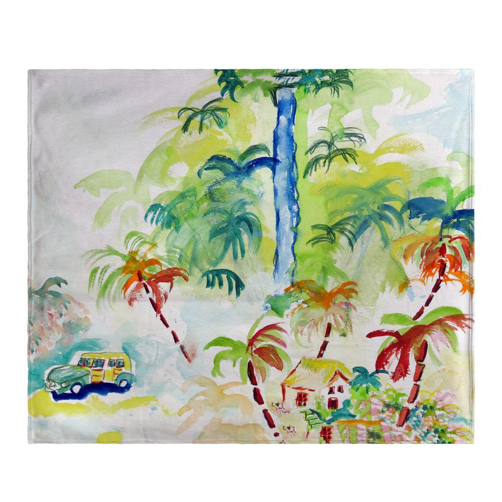 Colorful Palms Fleece Throw. Picture 1