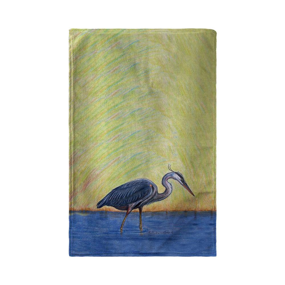 Blue Heron Beach Towel. Picture 1