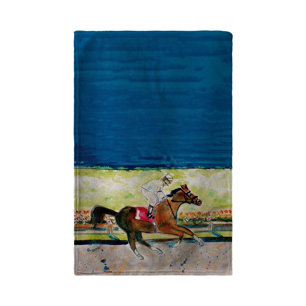 Racing Horse Beach Towel. Picture 1