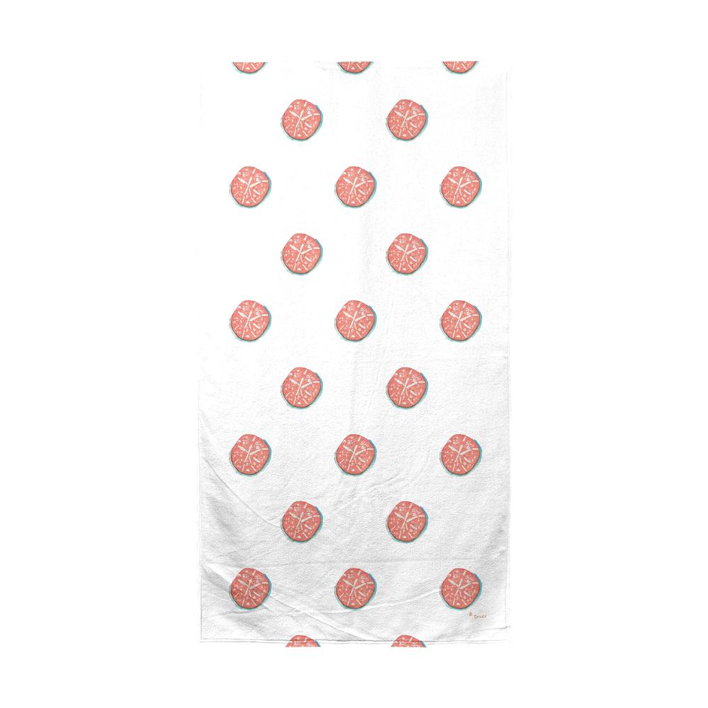 Coral Sand Dollar Beach Towel. Picture 1