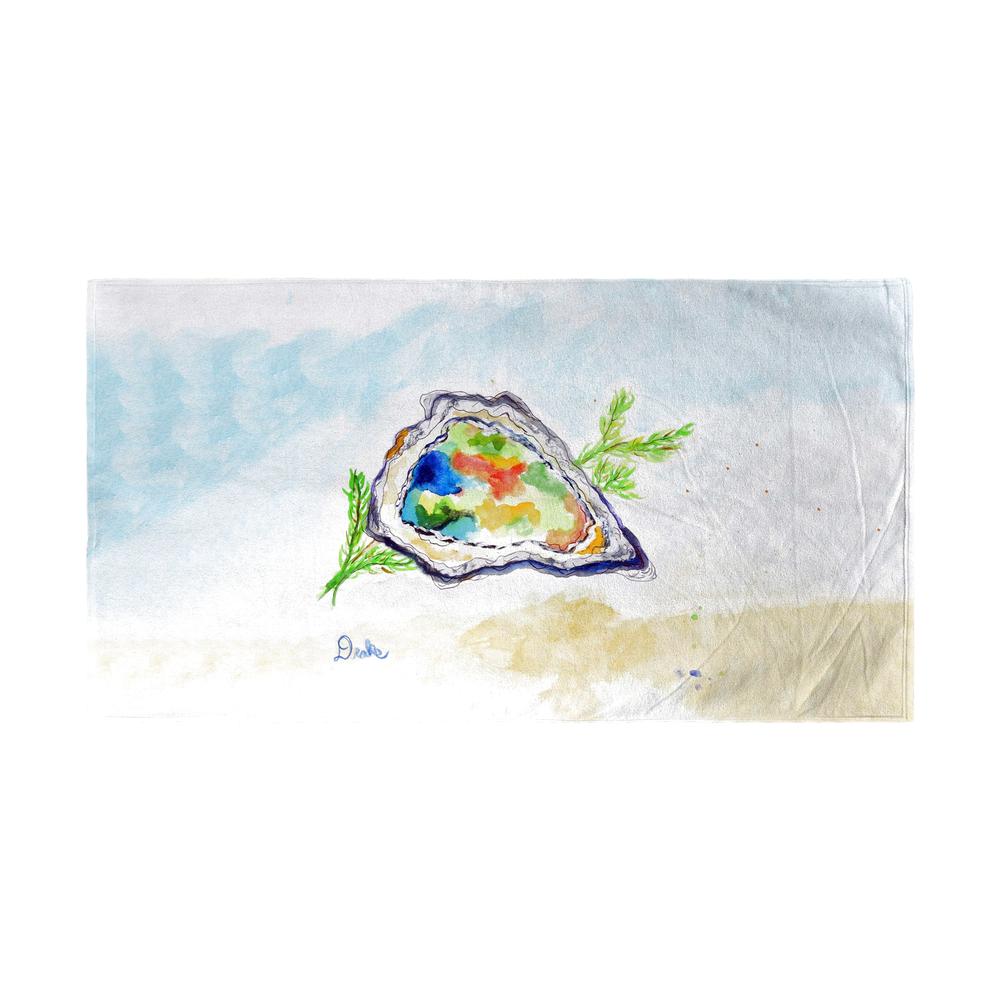 Colorful Oyster Beach Towel. Picture 1