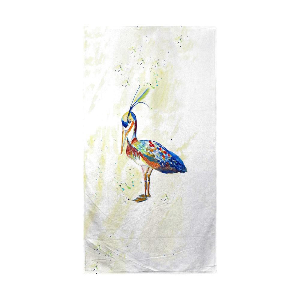 Fancy Heron Beach Towel. Picture 1