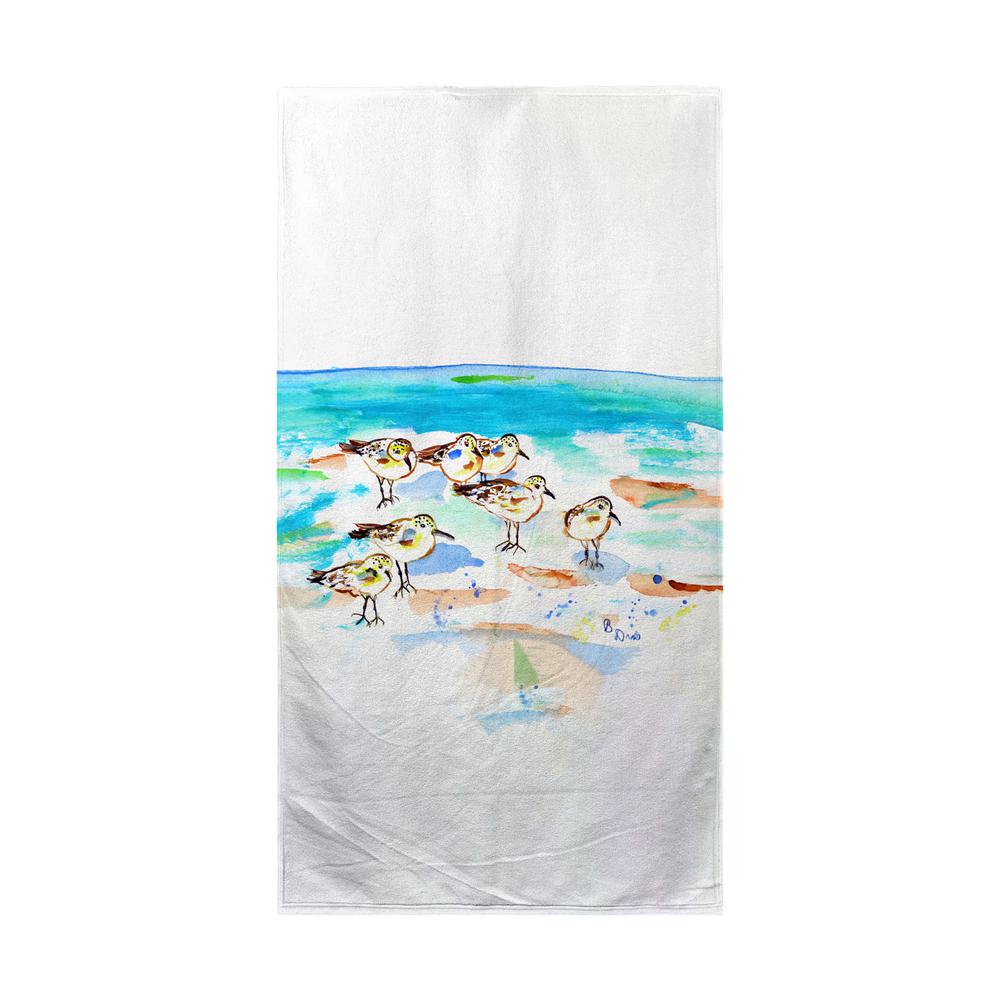Seven Sanderlings Beach Towel. Picture 1