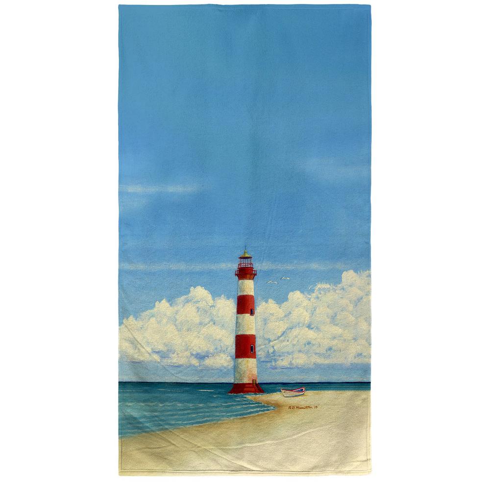 Morris Island Lighthouse, SC Beach Towel. Picture 1