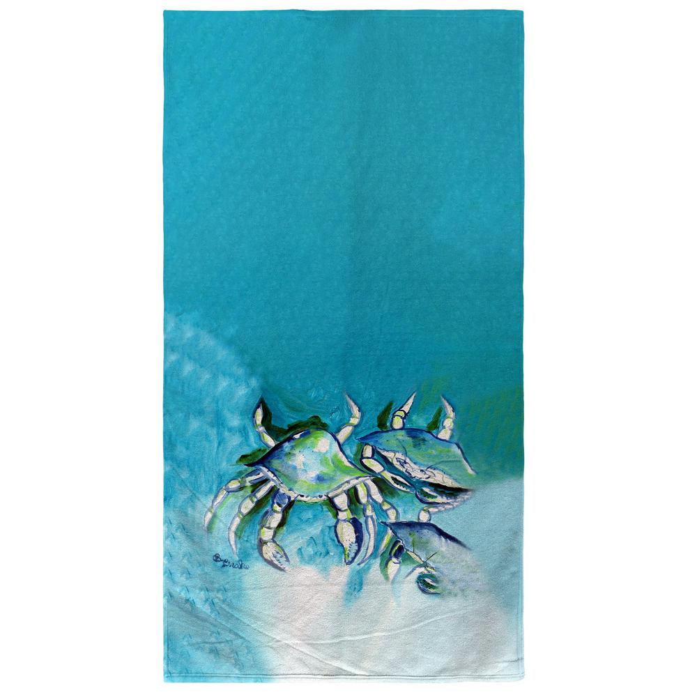 White Crabs II Beach Towel. Picture 1