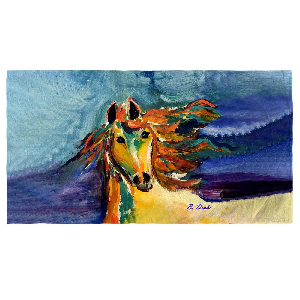 Colorful Horse Beach Towel. Picture 1