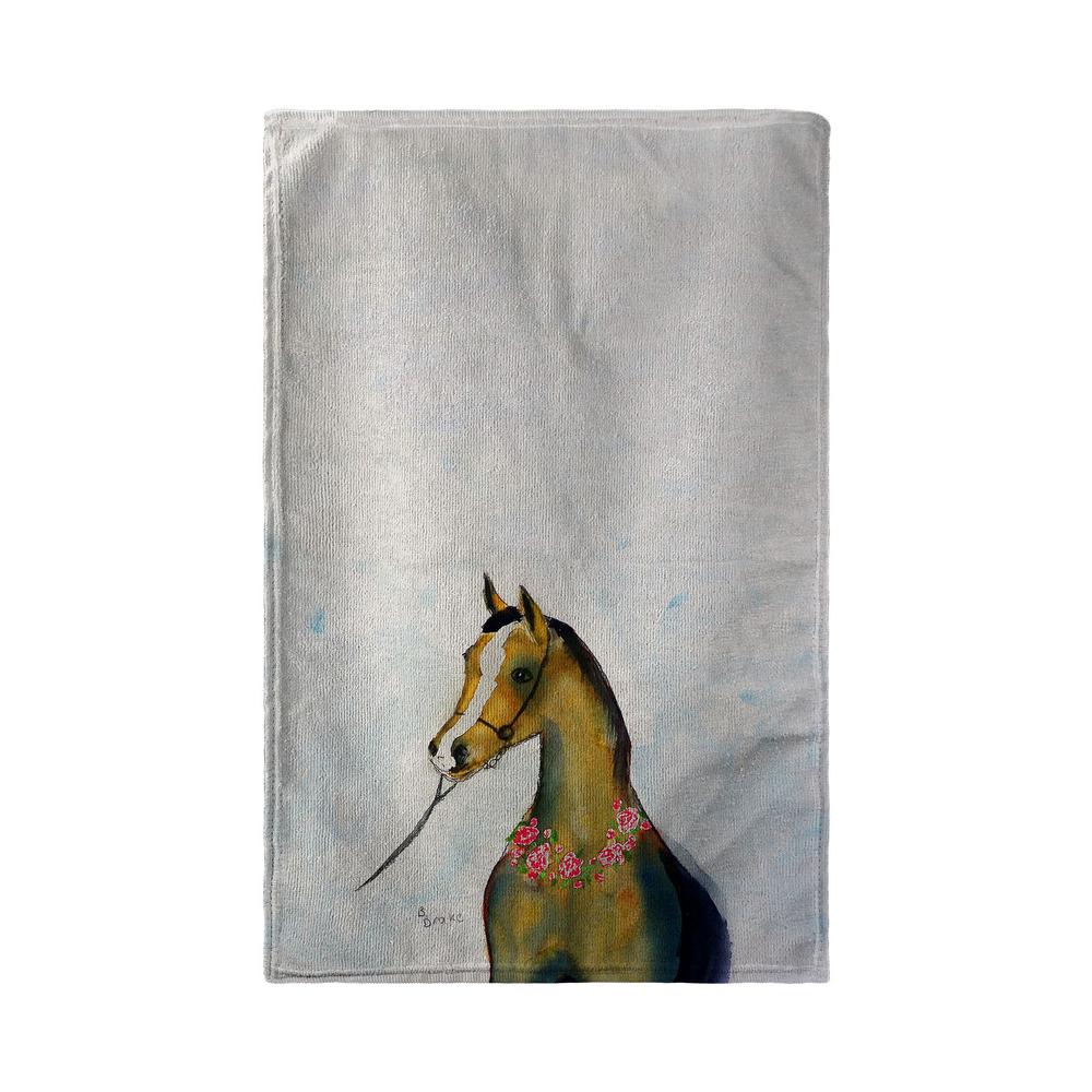 Horse & Garland Beach Towel. Picture 1