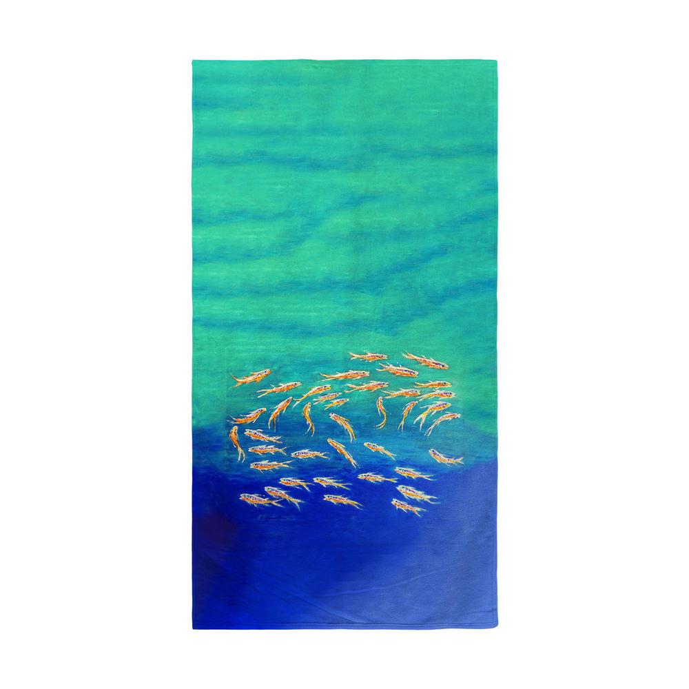 Schooling Fish Beach Towel. Picture 1