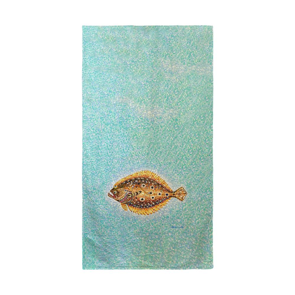 Pointillist Flounder Beach Towel. Picture 1