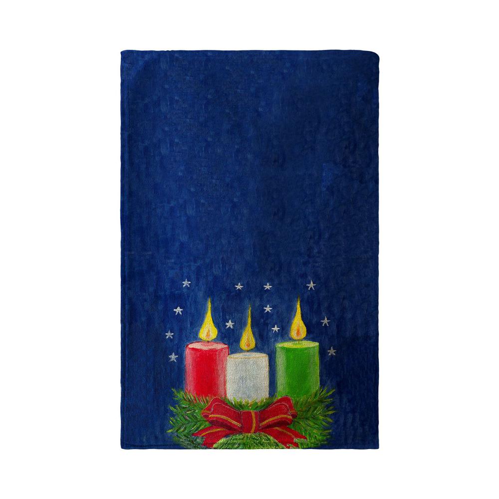 Christmas Candles Beach Towel. Picture 1
