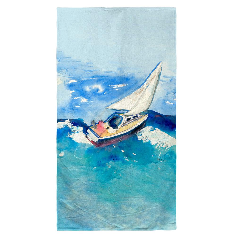Sailboat Beach Towel. Picture 1